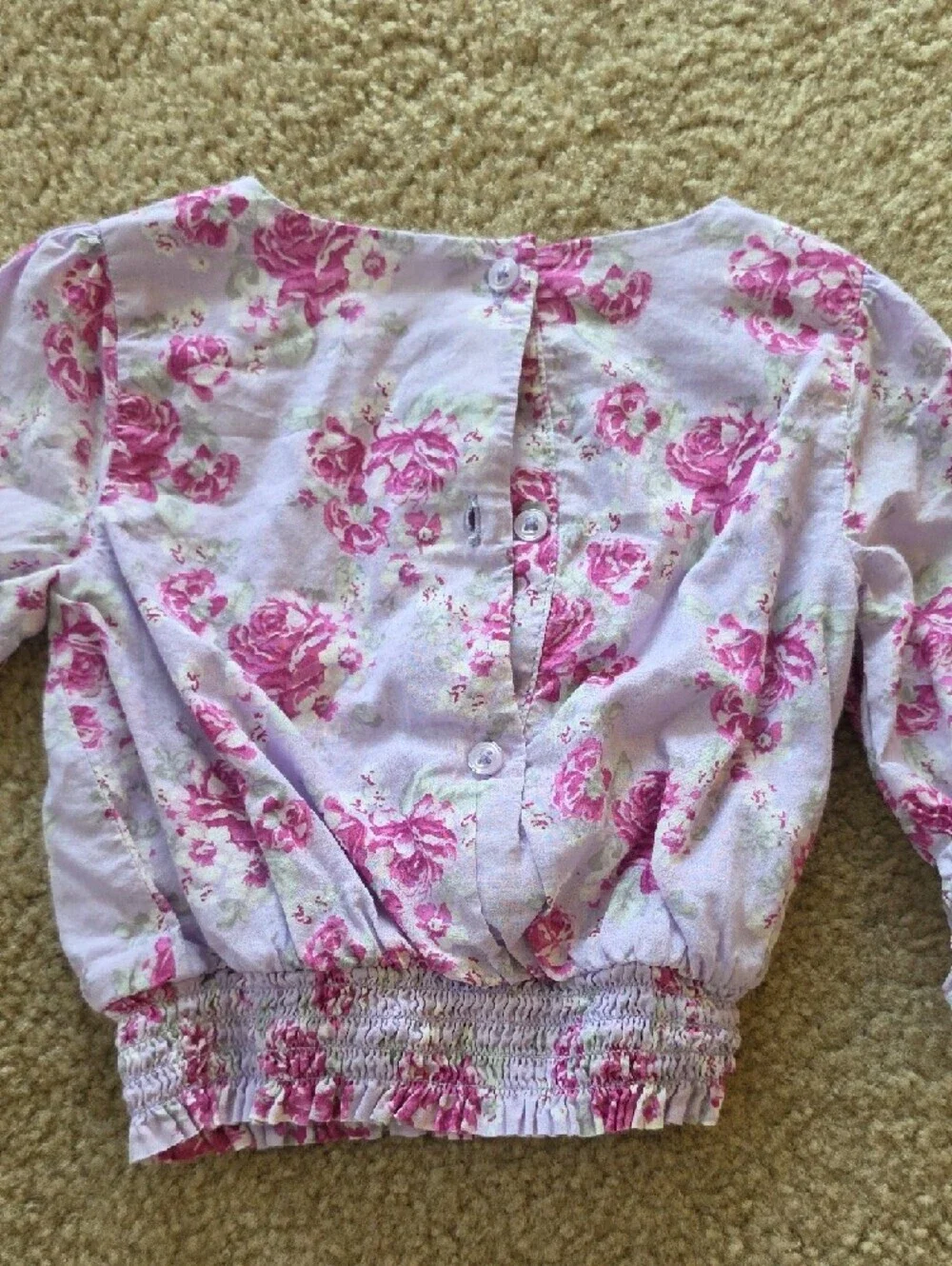 Janie and Jack Toddler Girls Pink Floral Blouse Size 2T